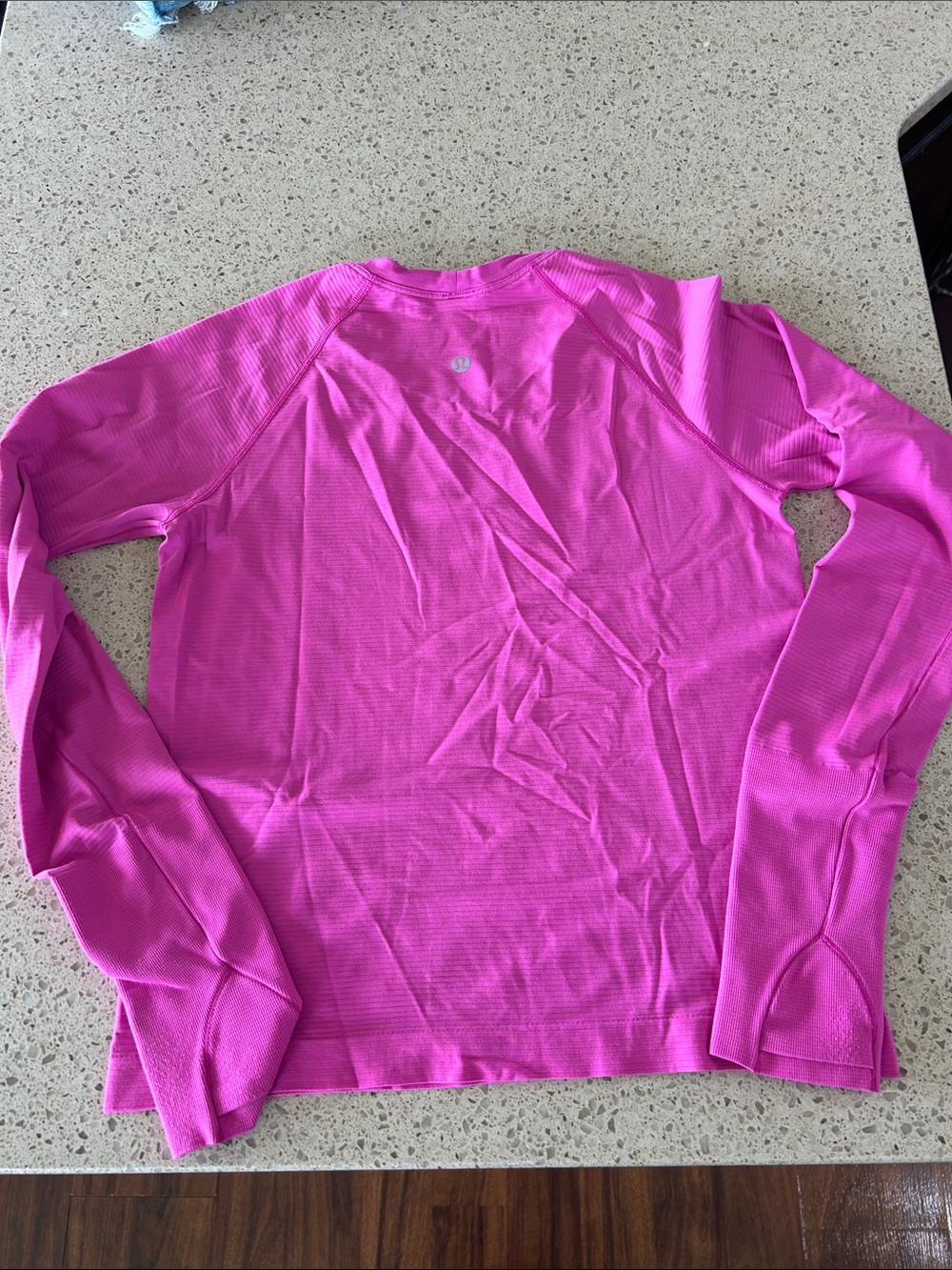 lululemon athletica Bright Pink Long Sleeve Crew Top - Picture 3 of 4